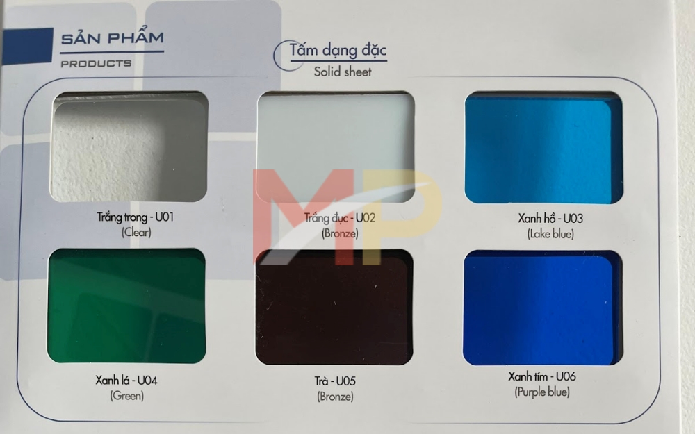 tấm lợp lấy sáng đặc ruột